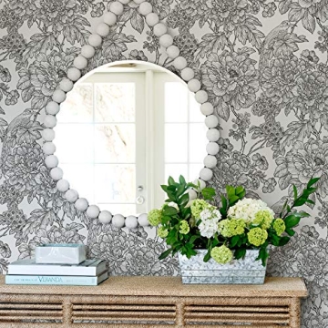 NuWallpaper Sudbury Black Floral Peel & Stick Wallpaper