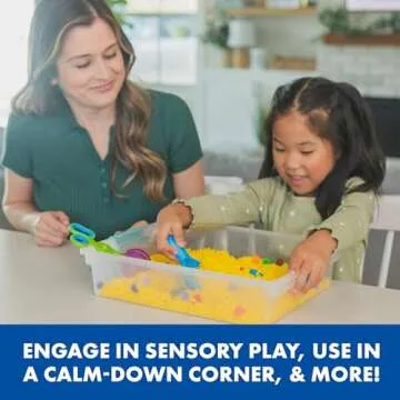 Educational Insights Playfoam Pluffle for Sensory Bins 2-Pack - Yellow & Purple Sensory Bin Filler for Sensory Table, Great for Sensory Play