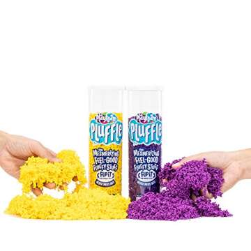 Educational Insights Playfoam Pluffle for Sensory Bins 2-Pack - Yellow & Purple Sensory Bin Filler for Sensory Table, Great for Sensory Play