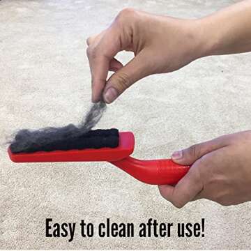 Lilly Brush Forever Furless Pet Hair Remover Brush | Gentle Bristled Cat & Dog Hair Remover Brush for Home, Auto Car Detailing Supplies, Lint Brush, Furniture, Fabric & Rug Cleaner