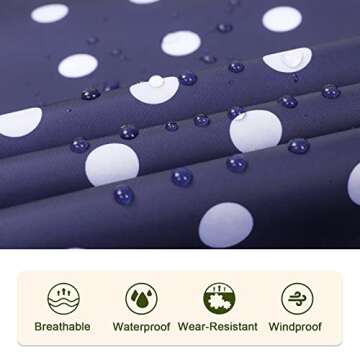 SaphiRose Waterproof Hooded Rain Poncho for Adults