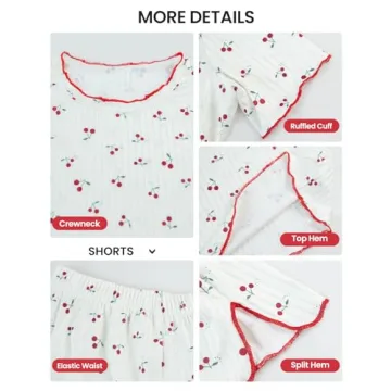 Wyeysyt Women's Pajama Sets Cute Print - Sleepwear Comfort