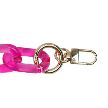 Pastlla Chunky Acrylic Purse Strap Bag Chain Handle Purse Chain Replacement for Handbag Purse Shoulder Bag,(Rose, Length 17.7")