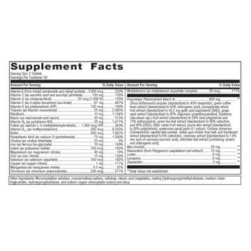 Metagenics PhytoMulti Multivitamin with Iron - Daily Multivitamins with Phytonutrients - Multivitamin for Men & Women - PhytoMulti Vitamin Supplement - with Iron, Zinc & B6 Vitamins - 60 Tablets