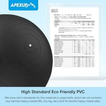 APEXUP Yoga Ball - Anti-Slip Stability Exercise Mat