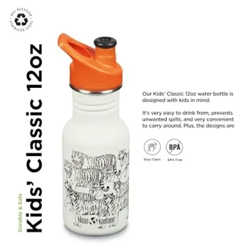 Klean Kanteen Kids Stainless Steel Bottle 12oz Tigers