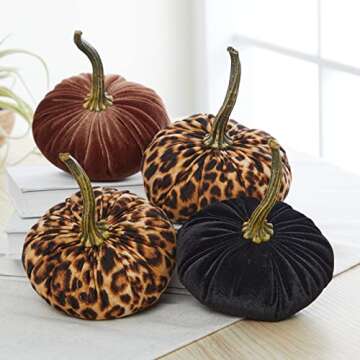 Leopard Print Small Pumpkin, Safari Nursery Decor, Cheetah Pumpkin Bowl Fillers Black and Gold Anima...