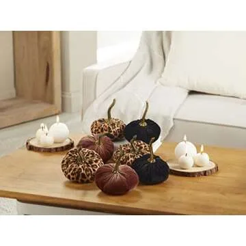 Leopard Print Small Pumpkin for Autumn Decor and Gifts