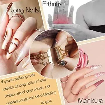 Qulltk Necklace Clasp Layering Jewelry Clasp 18K Gold and Silver Separator for Stackable Necklaces and Chains