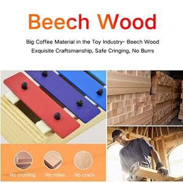 MUSICUBE Wood Xylophone with Mallets – Perfect Educational Toy for Kids!