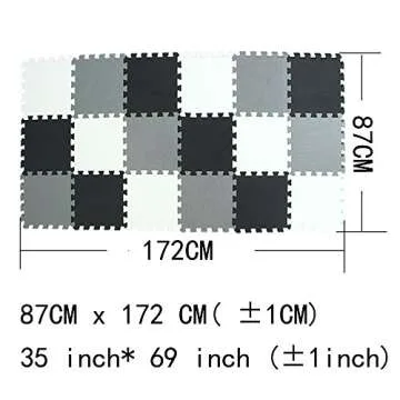 MQIAOHAM® 18 Soft Foam Baby Play Mats for Kids