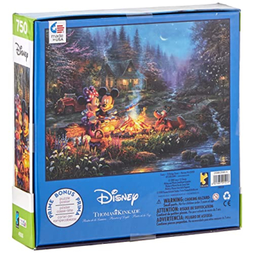 Ceaco - Thomas Kinkade - Disney Dreams Collection - Mickey and Minnie Sweetheart Campfire - 750 Piec...