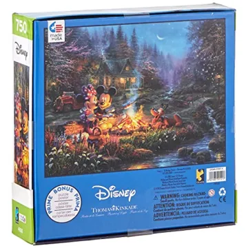 Ceaco Thomas Kinkade Disney Dreams Jigsaw Puzzle - Mickey and Minnie Camping - 750 Pieces