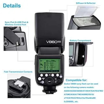Godox V860II V860II-S Flash for Sony, 2.4G Wireless TTL Flash, 650 Full Power Flashes, 1/8000s HSS Speedlite Sony with Godox XProII-S TTL Wireless Flash Trigger Compatible for Sony Camera