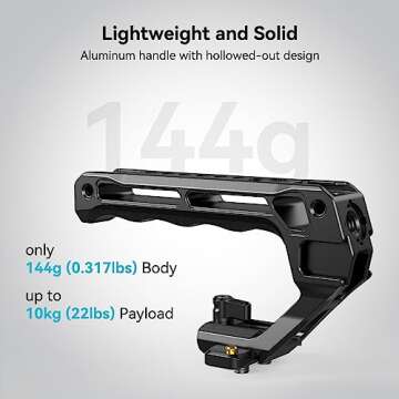 SMALLRIG Lightweight NATO Top Handle, Quick Release NATO Grip w/NATO Rail for DSLR Camera Cage, Univ...
