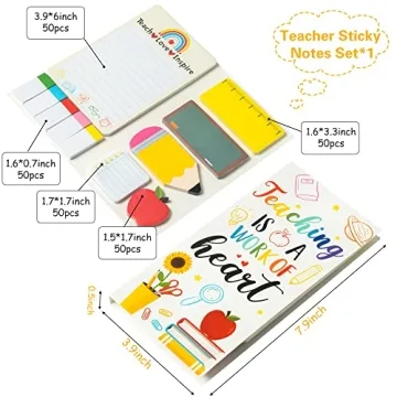 Xqumoi Teacher Sticky Notes Gift Set for Classroom