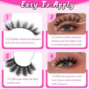 Veleasha Lashes 5D Faux Mink Lashes 100% Handmade Luxurious Volume Fake Eyelashes Lightweight Fluffy False Eyelashes 5 Pairs Pack (801)