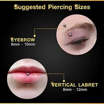 Surgical Steel Curved Barbell Earrings with Crystal Balls