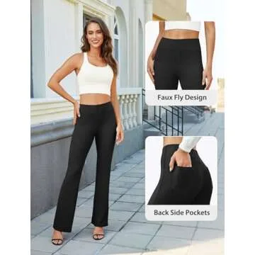 DLOODA Women's Bootcut Dress Pants Business Casual Style