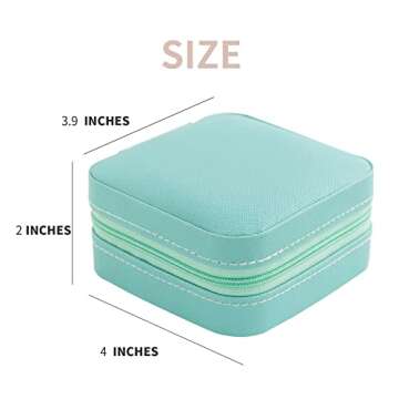 KElofoN Travel Jewelry Organizer Case Box for Girls Women(blue)