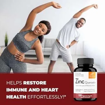 Zinc Quercetin Supplements for Immune Support 120 Capsules
