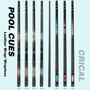 CRICAL Carbon Fiber Pool Cue Stick Low Deflection Billiards