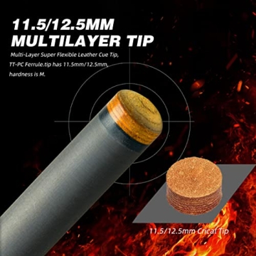 CRICAL Carbon Fiber Pool Cue Stick Low Deflection Billiards