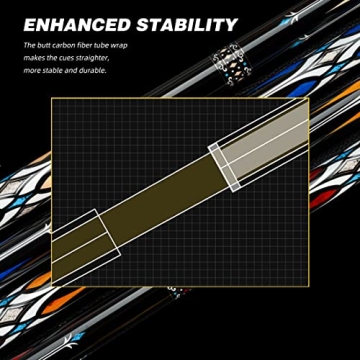 CRICAL Carbon Fiber Pool Cue Stick Low Deflection Billiards