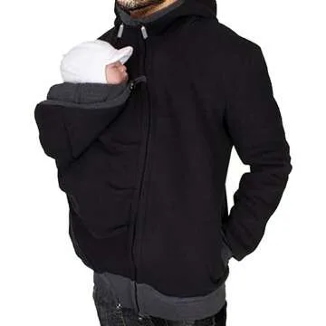 Amropi Men’s Kangaroo Jacket for Dad & Baby Carrier
