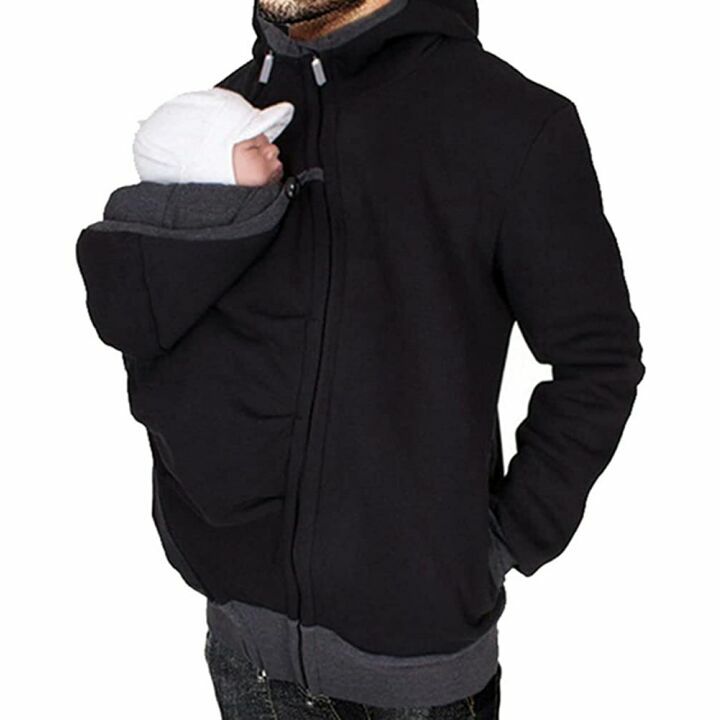 Amropi Men’s Kangaroo Jacket for Dad & Baby Carrier