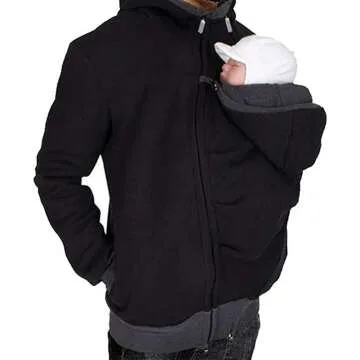 Amropi Men’s Kangaroo Jacket for Dad & Baby Carrier