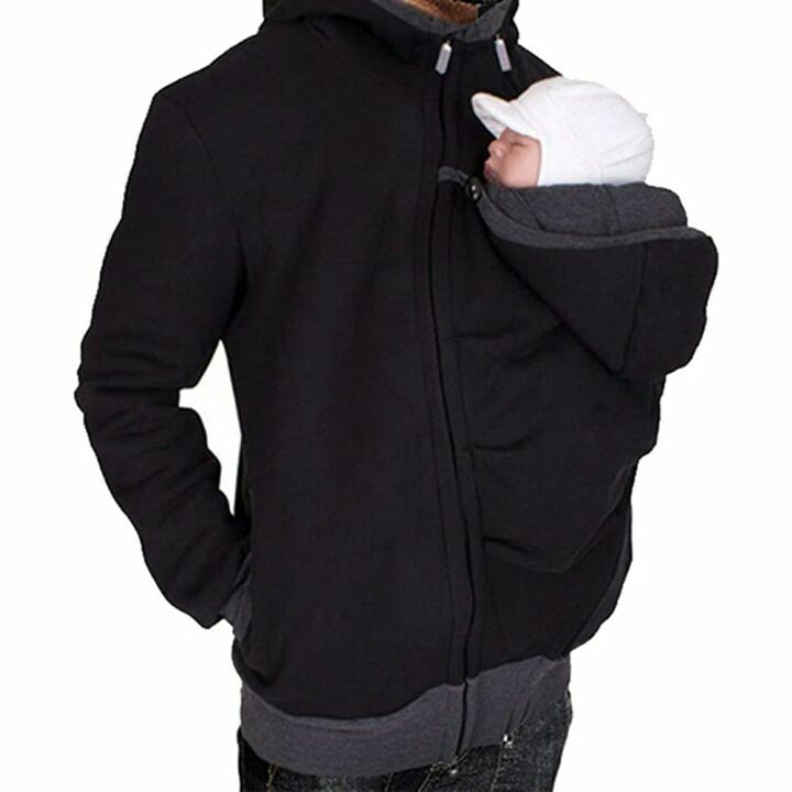 Amropi Men’s Kangaroo Jacket for Dad & Baby Carrier