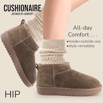 Cushionaire Women's Suede Snow Boots - Stylish & Cozy
