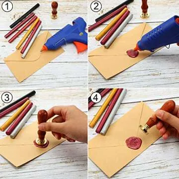 Nuanchu Retro Vintage Sealing Wax Sticks for Invitations