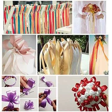Double Face Satin Ribbon 1" Wide x 20 Yards for Party Wedding Home Decoration Handmade Craft (810 Ivory)
