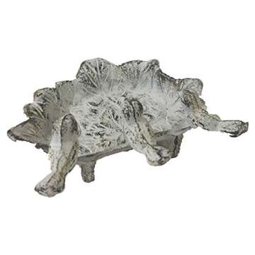 CTW 420068 Three Singing Birds Soap Dish Cast Iron, Farmhouse, Rustic, White/Rust