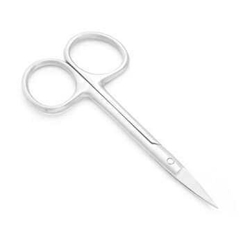 Motanar Cuticle Nail Scissors - Stainless Steel Precision Manicure Scissor - Extra Pointed Straight Curved Fingernail Scissor (Curved Piont)