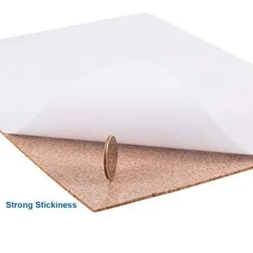 BENECREAT 8 Pack Self-Adhesive Cork Sheets for Crafts