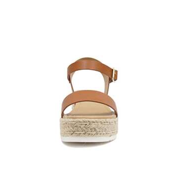 Soda CLIP ~ Women Open Toe Ankle Strap Platform Espadrille Sandal (Tan, us_footwear_size_system, adult, women, numeric, medium, 6)