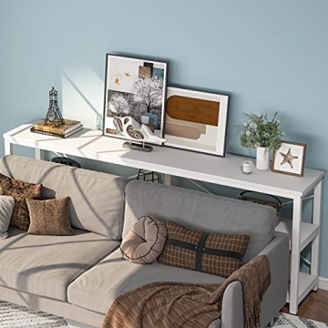 Tribesigns 71" Stylish Extra Long Sofa Table with Storage