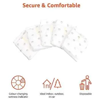 Amazon Basics Male Dog Wrap, Disposable Male Dog Diapers, Small, Pack of 30, White