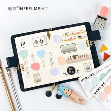 HUNGER Institute of Color Sticky Note Self-Stick Note Office Memo Note,150Pcs/Pad, 6Pads/Pack (Q55302)