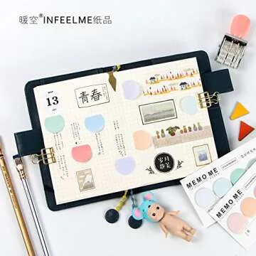 HUNGER Institute of Color Sticky Note Self-Stick Note Office Memo Note,150Pcs/Pad, 6Pads/Pack (Q55302)