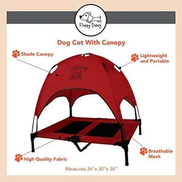 Floppy Dawg Just Chillin' Elevated Pet Bed with Canopy