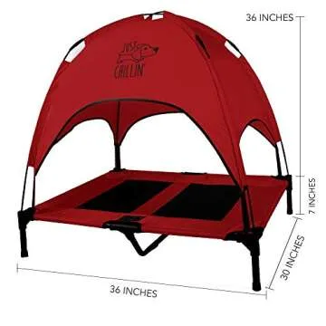 Floppy Dawg Just Chillin' Elevated Pet Bed with Canopy