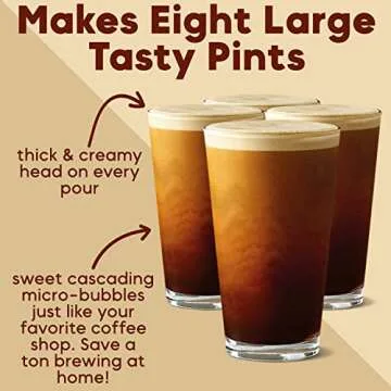 The Original Royal Brew Nitro Cold Brew Coffee Maker - Gift for Coffee Lovers -128 oz Extra Large Home Keg, Nitrogen Gas System Coffee Dispenser Kit - Use Nitrogen or Nitrous Oxide