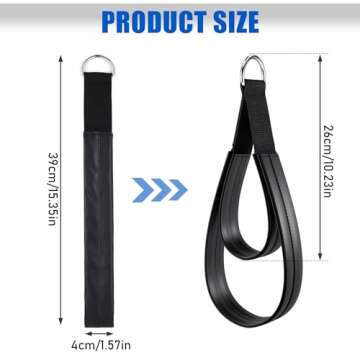 TOBWOLF 2PCS Upgraded Pilates Double Loop Straps, Comfortable PU Leather Pilates Straps for Reformer...