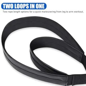 TOBWOLF 2PCS Upgraded Pilates Double Loop Straps, Comfortable PU Leather Pilates Straps for Reformer, Pilates Foot & Hand Straps, Feet Fitness Equipment Straps for Yoga Exercise Accessories Home Gym