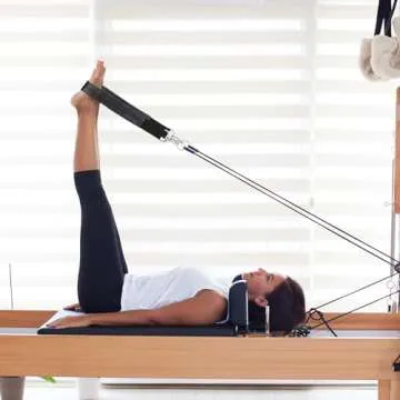 TOBWOLF 2PCS Upgraded Pilates Double Loop Straps, Comfortable PU Leather Pilates Straps for Reformer, Pilates Foot & Hand Straps, Feet Fitness Equipment Straps for Yoga Exercise Accessories Home Gym