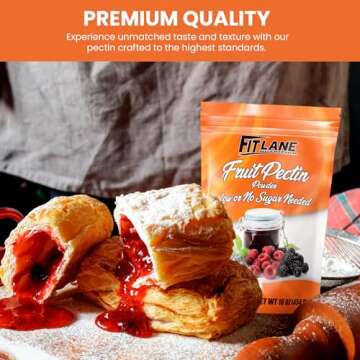 Low Sugar Pectin for Canning Jam and Jellies - Natural, Vegan and NON-GMO - Premium Bulk Ingredient for Jam - 1 lb (16 oz) Value Size Bag by Fit Lane Nutrition